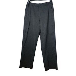 Design Men Dress Pants Flat-Front Slim Fit  Waist Wool-Blend Gray Size 30